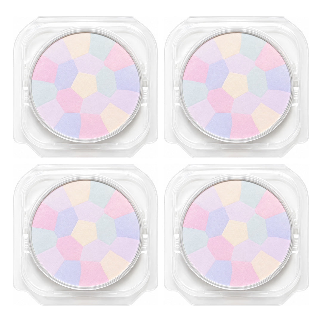 CANMAKE Illuminating Finish Powder Abloom Refill | 4 Packs | 6.5 g Each — 4 separate retail units shown on white background