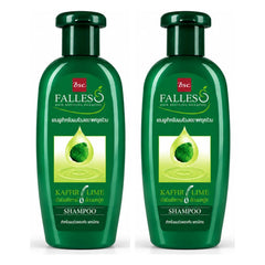 BSC FALLES Kaffir Lime Hair Reviving Shampoo | 2 Bottles | 300 ml Each — 2 separate retail units shown on white background