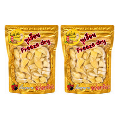 Caju Authentic Freeze-Dried Durian | 2 Pouchs | 150 g Each — 2 separate retail units shown on white background
