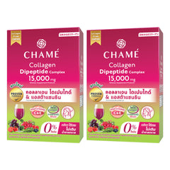 CHAMÉ Collagen Dipeptide Complex 15,000 mg | 2 Packs — 2 separate retail units shown on white background