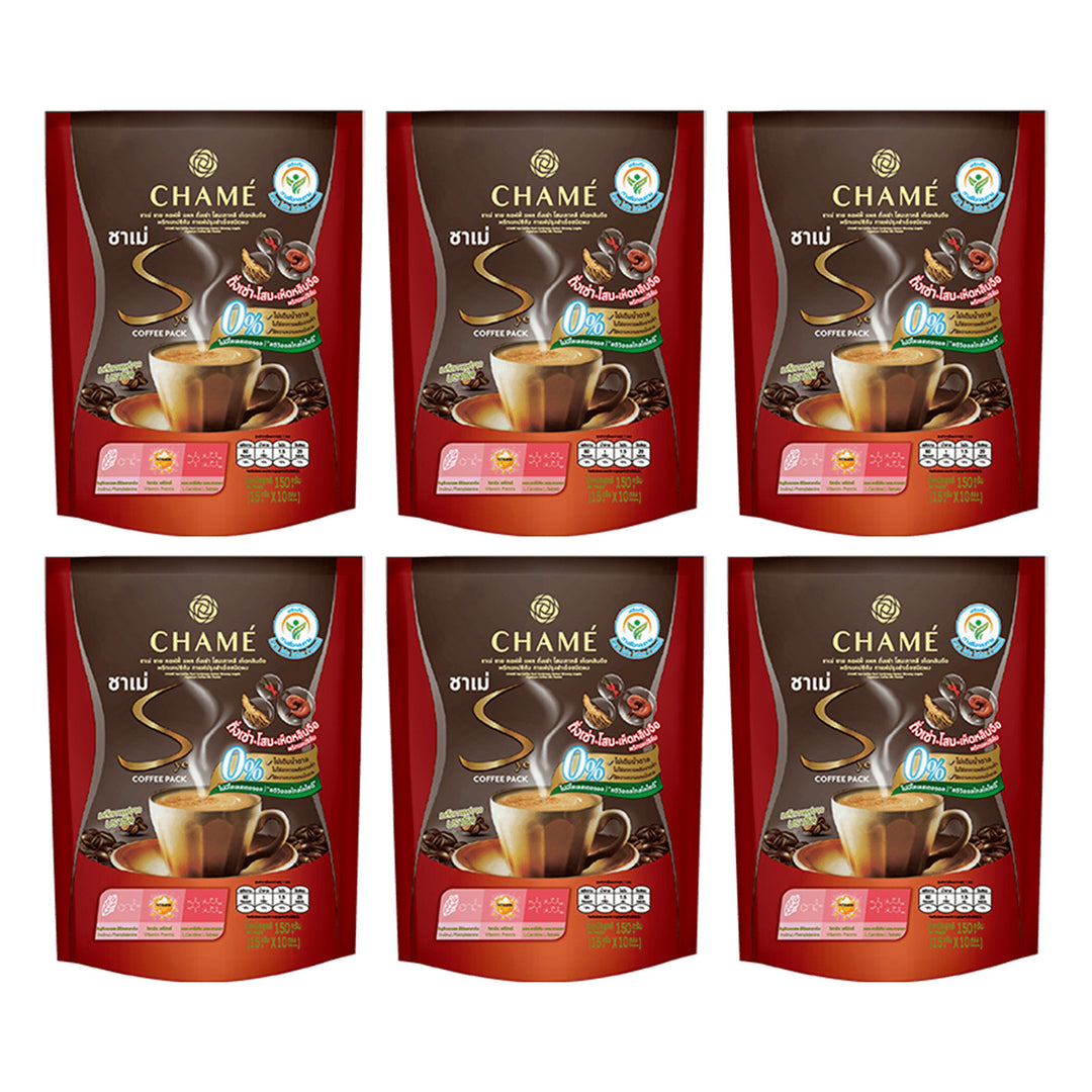 CHAMÉ Sye Coffee Pack 3 King | 6 Packs — 6 separate retail units shown on white background