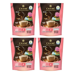 CHAMÉ Sye Coffee Pack Collagen CLA | 4 Packs — 4 separate retail units shown on white background