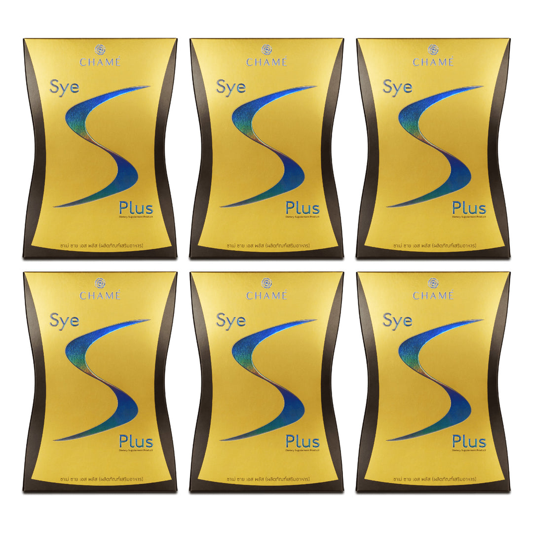 CHAMÉ Sye S Plus — 1 box of 10 Sachets | 6 Packs — 6 separate retail units shown on white background
