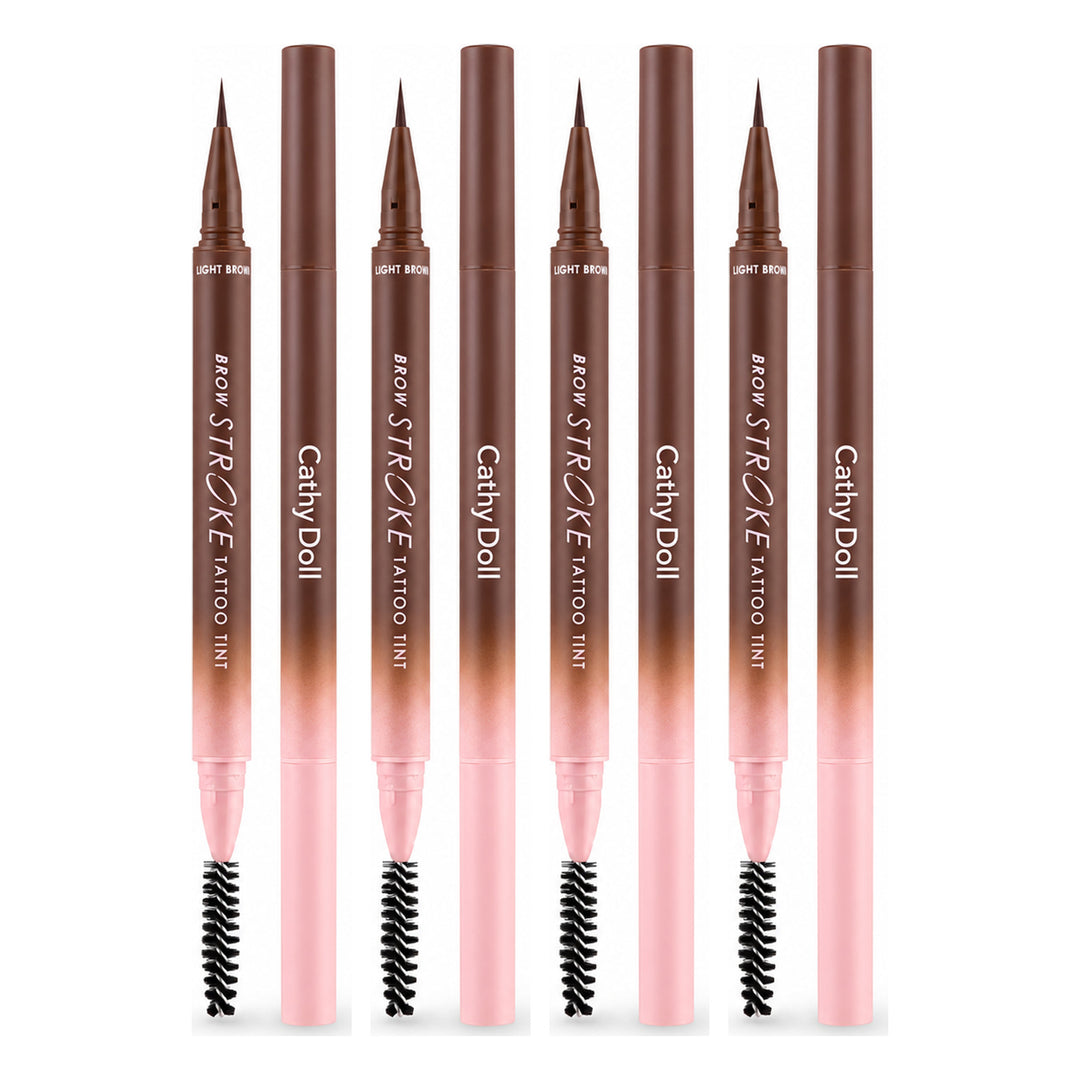 Cathy Doll Brow Stroke Tattoo Tint | 4 Packs — 4 separate retail units shown on white background