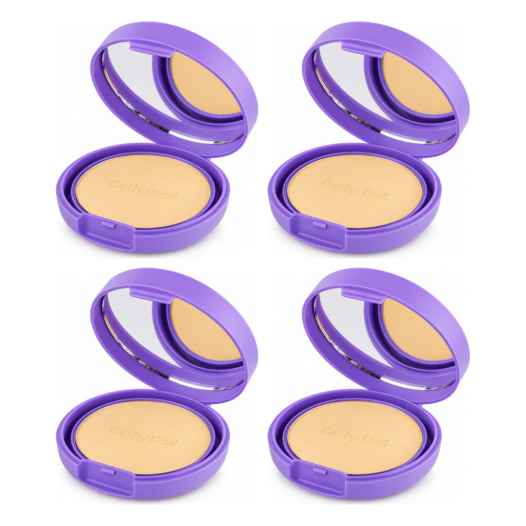 Cathy Doll CC Speed Cover Powder SPF40 PA+++ 12g | 4 Packs — 4 separate retail units shown on white background