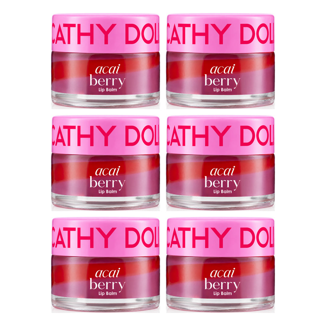 Cathy Doll Acai Berry Lip Balm 12g | 6 Packs — 6 separate retail units shown on white background