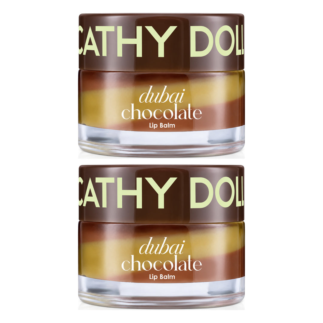 Cathy Doll Dubai Chocolate Lip Balm 12g | 2 Packs — 2 separate retail units shown on white background