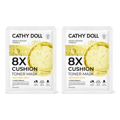 Cathy Doll 8X Cushion Toner Mask Anti Dark Spot 25g | 2 Packs — 2 separate retail units shown on white background