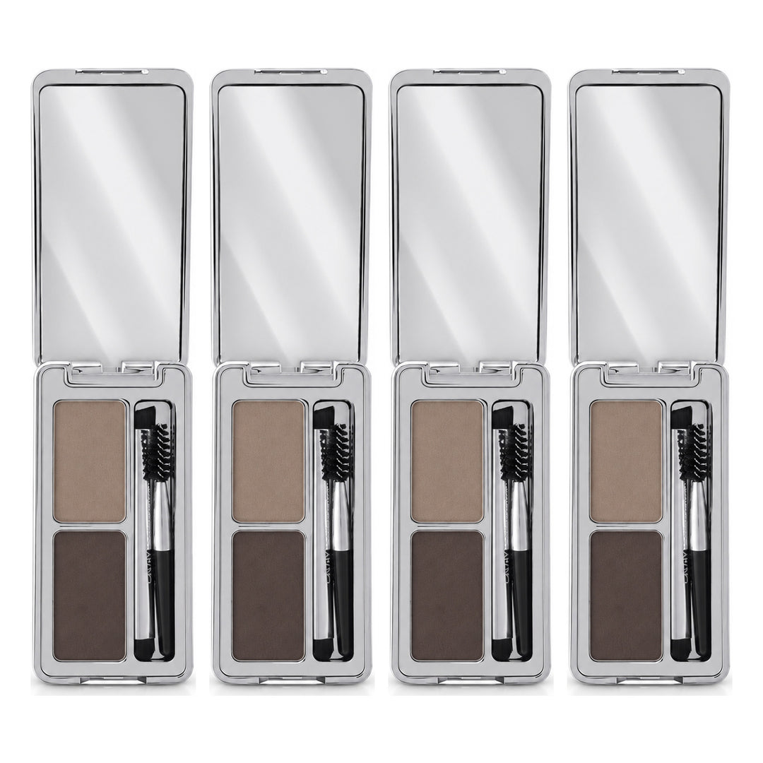 Cathy Doll x Maeng Artist Eyebrow Powder 1.8g + 1.8g | 4 Packs — 4 separate retail units shown on white background