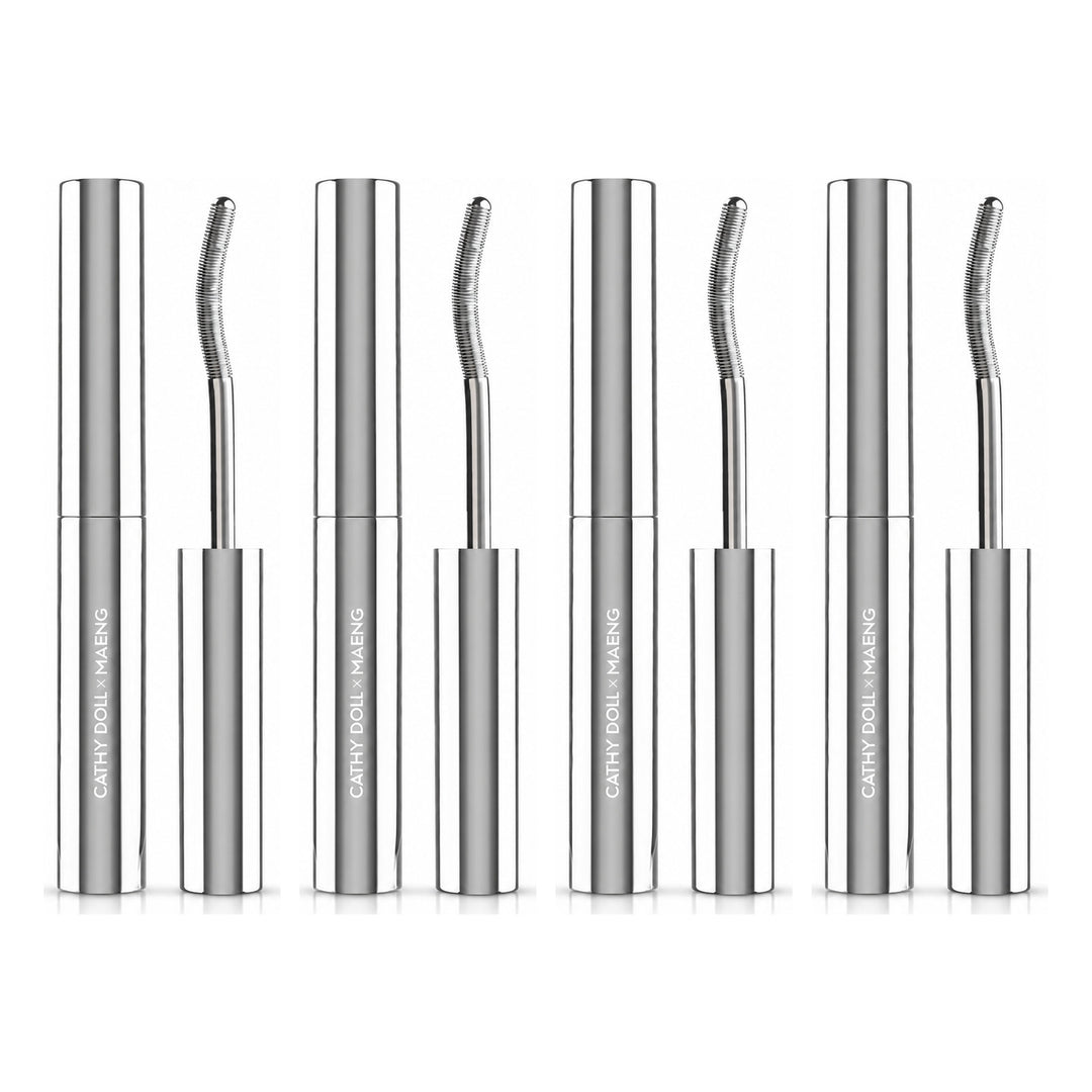 Cathy Doll x Maeng Curvy Metal Mascara 5g | 4 Packs — 4 separate retail units shown on white background