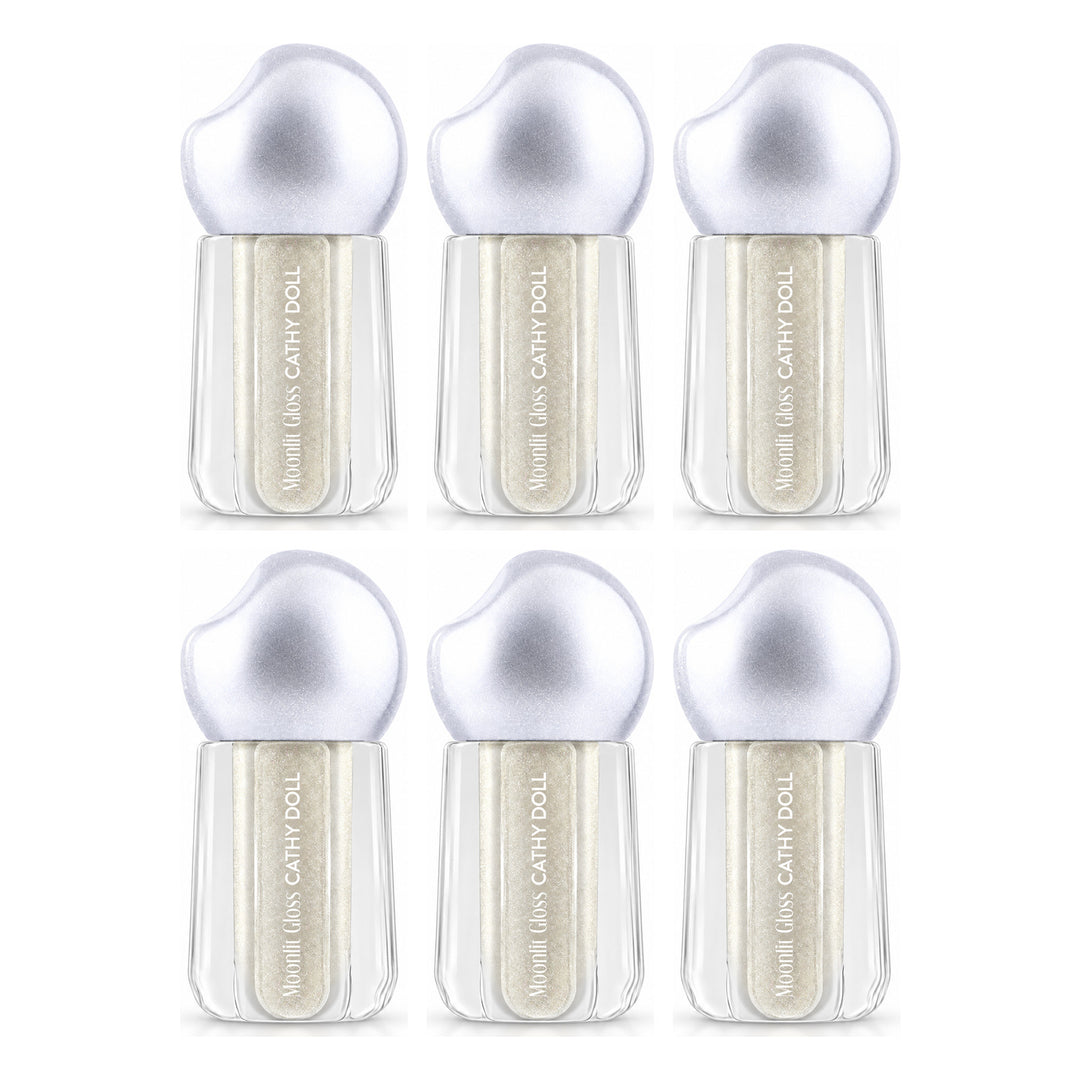 Cathy Doll Moonlit Gloss 3.5g | 6 Packs — 6 separate retail units shown on white background
