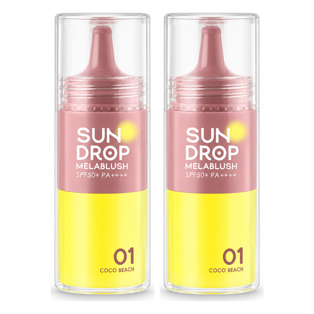 Cathy Doll Sundrop Melablush SPF50+ PA++++ 6g | 2 Packs — 2 separate retail units shown on white background