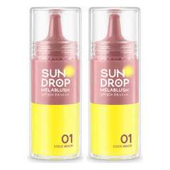 Cathy Doll Sundrop Melablush SPF50+ PA++++ 6g | 2 Packs — 2 separate retail units shown on white background