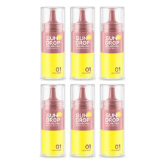 Cathy Doll Sundrop Melablush SPF50+ PA++++ 6g | 6 Packs — 6 separate retail units shown on white background