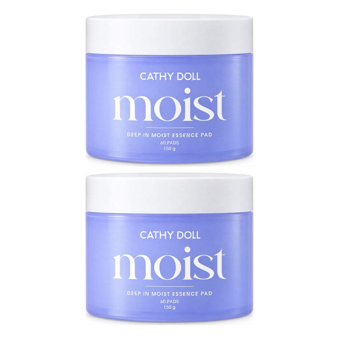 Cathy Doll Deep in Moist Essence Pad 60 Pads 150g | 2 Packs — 2 separate retail units shown on white background