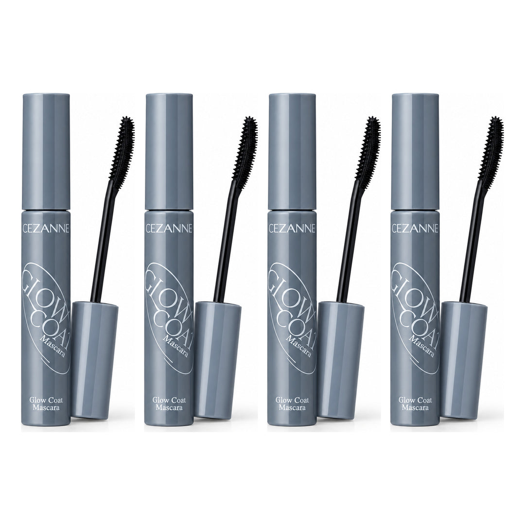 CEZANNE Glow Coat Mascara | 4 Packs — 4 separate retail units shown on white background