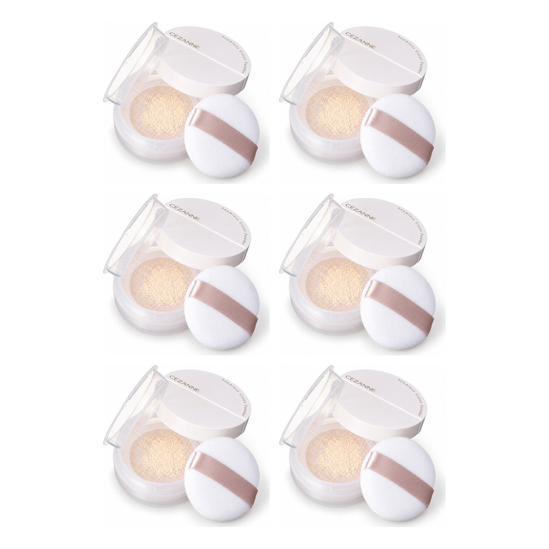CEZANNE Seamless Cover Powder | 6 Packs — 6 separate retail units shown on white background