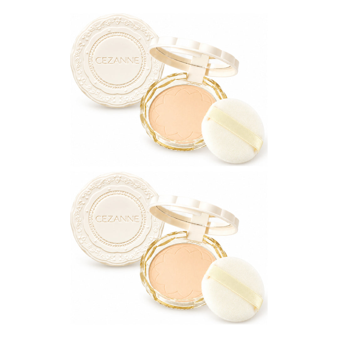 CEZANNE UV Silk Cover Powder | 2 Packs — 2 separate retail units shown on white background