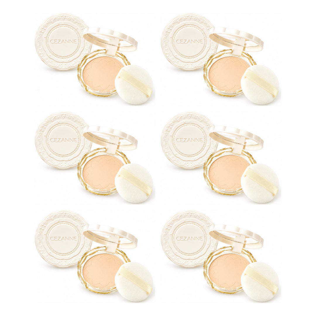 CEZANNE UV Silk Cover Powder | 6 Packs — 6 separate retail units shown on white background