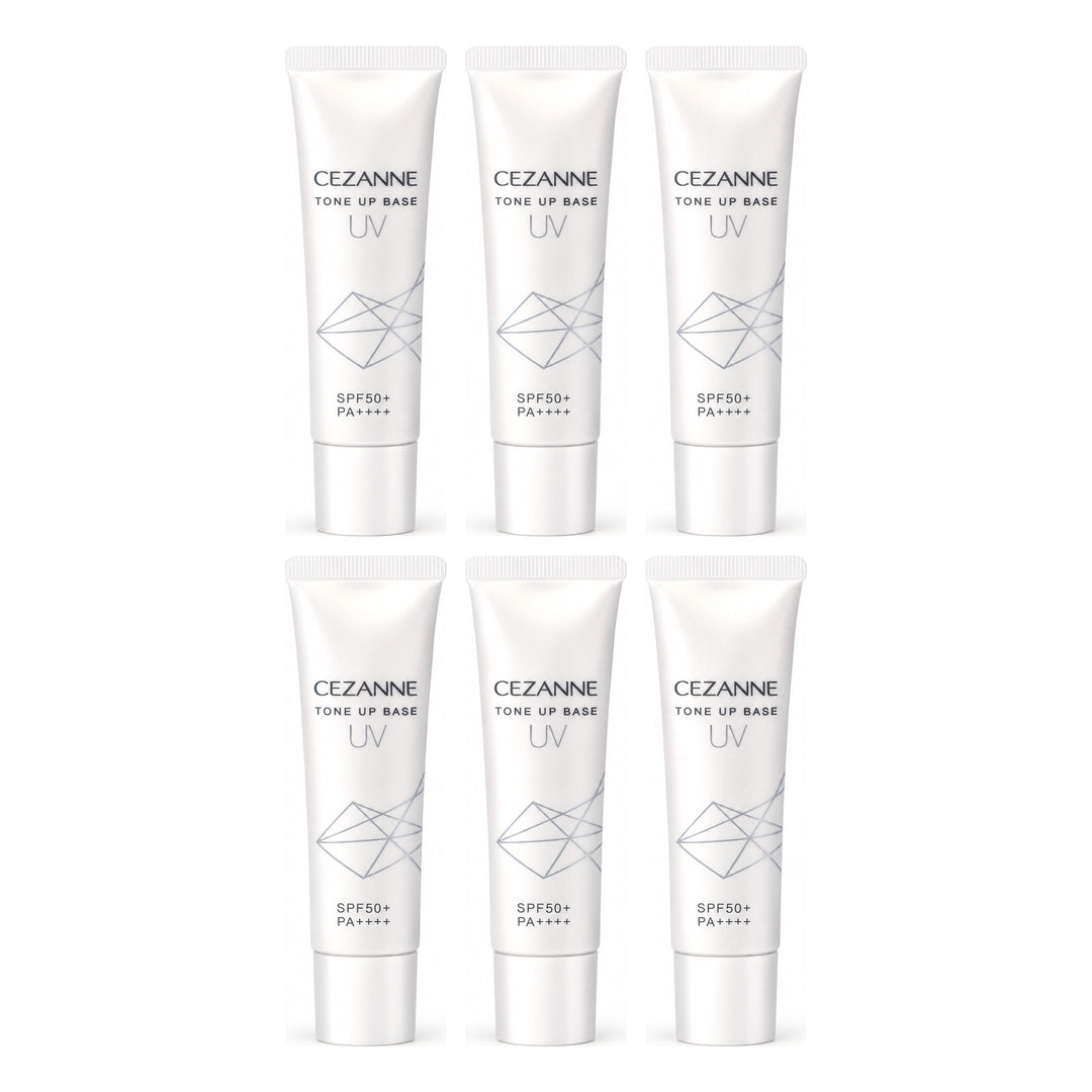 CEZANNE UV Tone Up Base | 6 Packs — 6 separate retail units shown on white background