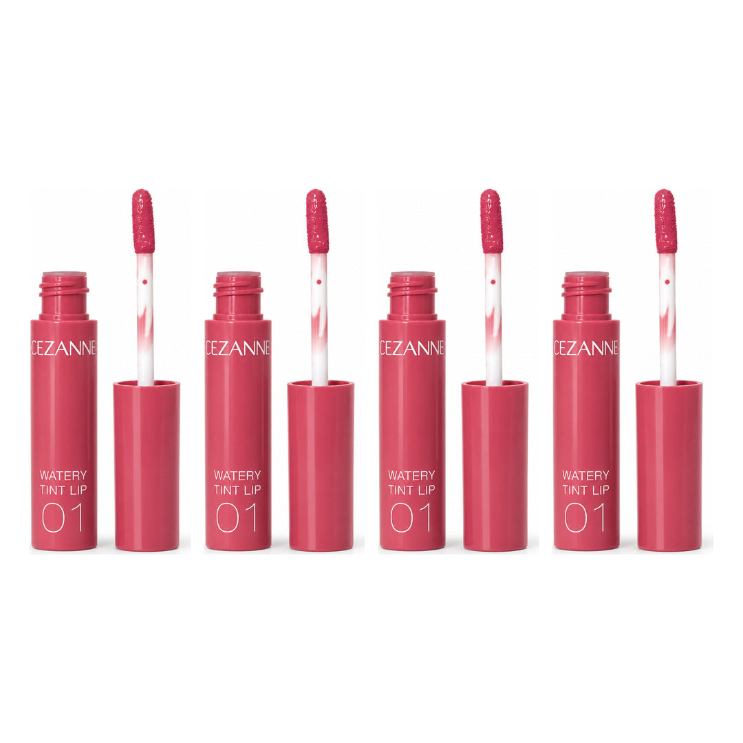 CEZANNE Watery Tint Lip | 4 Packs — 4 separate retail units shown on white background