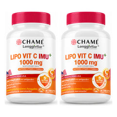 CHAMÉ Longgivitar Lipo Vit C Imu+ — 30 Tablets | 2 Packs — 2 separate retail units shown on white background