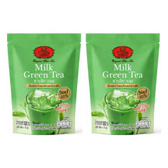 ChaTraMue 3-in-1 Milk Green Tea Mix 100 g | 2 Packs — 2 separate retail units shown on white background