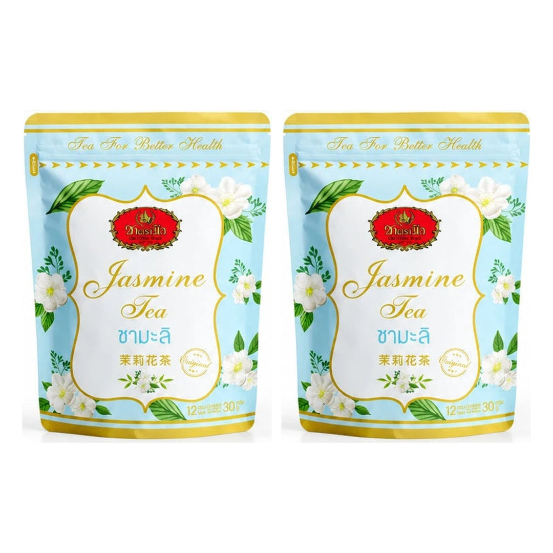ChaTraMue Jasmine Tea 30 g | 2 Packs — 2 separate retail units shown on white background