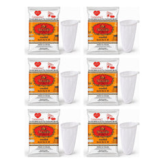 ChaTraMue Black Tea – 200 g Bag + Filter | 6 Packs — 6 separate retail units shown on white background