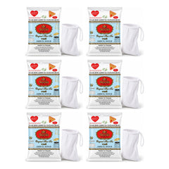 ChaTraMue Jasmine Tea 200 g Bag + Filter | 6 Packs — 6 separate retail units shown on white background