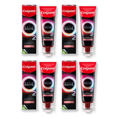 Colgate Optic White O2 Peach Osmanthus Toothpaste 85 g | 4 Packs — 4 separate retail units shown on white background