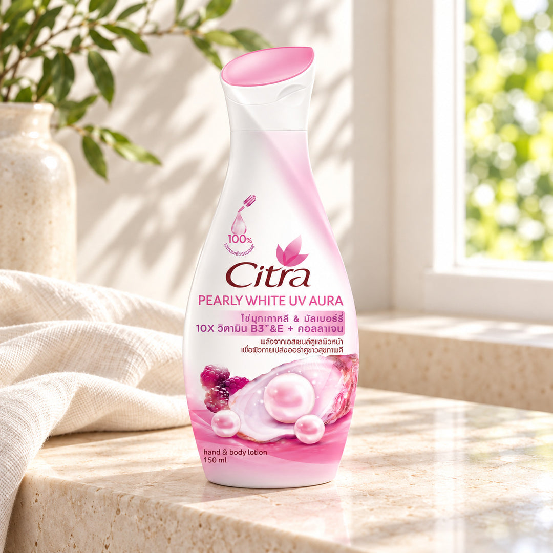 CITRA PEARLY WHITE UV AURA — illustrative setting, decorative props excluded