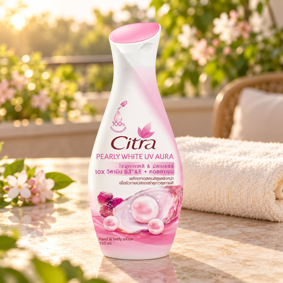 CITRA PEARLY WHITE UV AURA — illustrative setting, decorative props excluded