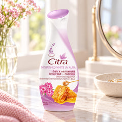 CITRA NOURISHED WHITE UV AURA — illustrative setting, decorative props excluded