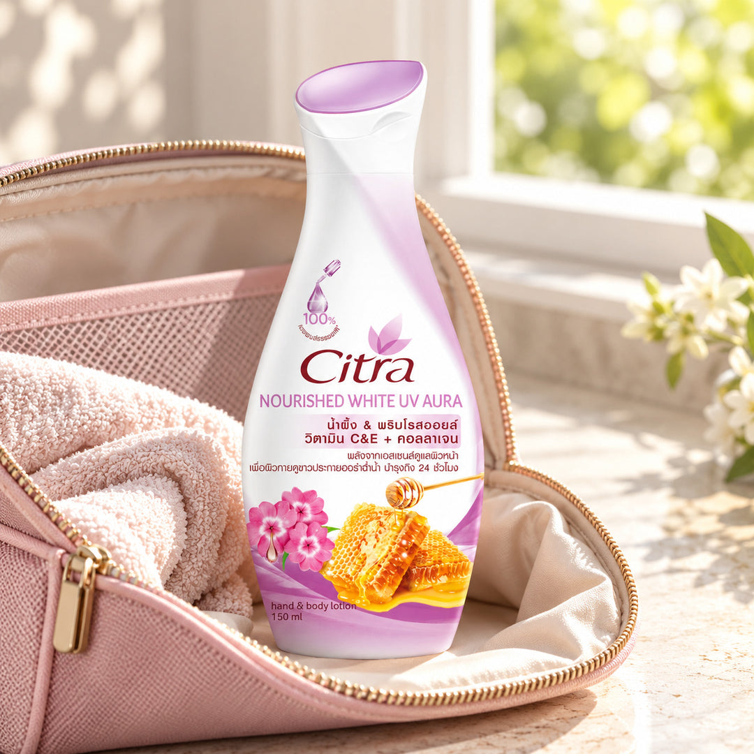 CITRA NOURISHED WHITE UV AURA — illustrative setting, decorative props excluded