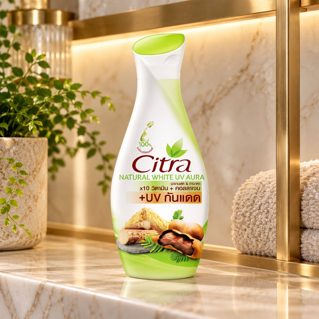 CITRA NATURAL WHITE UV AURA — illustrative setting, decorative props excluded
