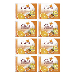 Citra Vitamin C & E Extra Brightening Scrub Soap 110 g | 8 Packs — 8 separate retail units shown on white background