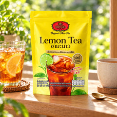 ChaTraMue 3-in-1 Instant Lemon Tea Formula 2 — 5 Sachets (100 g) — illustrative product setting; cups and decorative props are not included