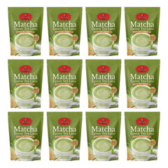 ChaTraMue 3-in-1 Instant Matcha Green Tea Latte — 5 Sachets (100 g) | 12 Packs — 12 separate retail units shown on white background