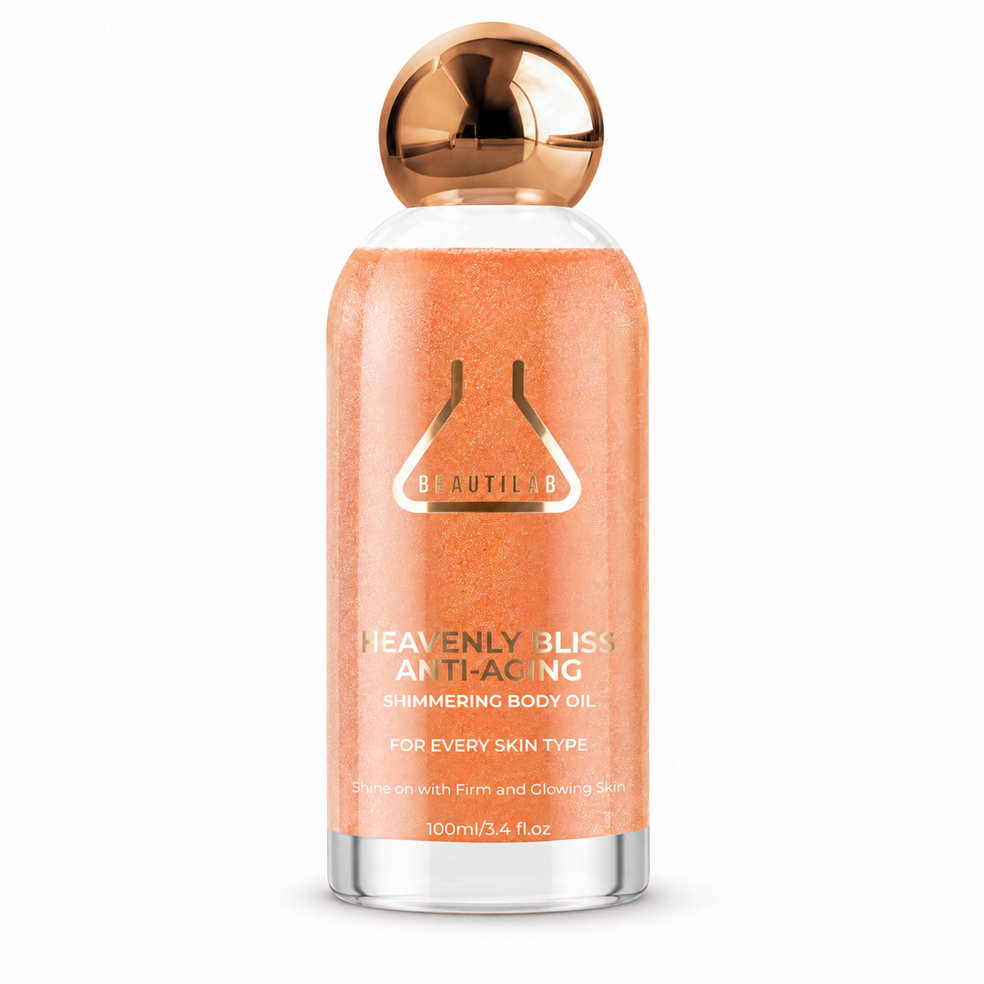 BEAUTILAB Heavenly Bliss Anti-Aging Shimmering Body Oil — retail product reference