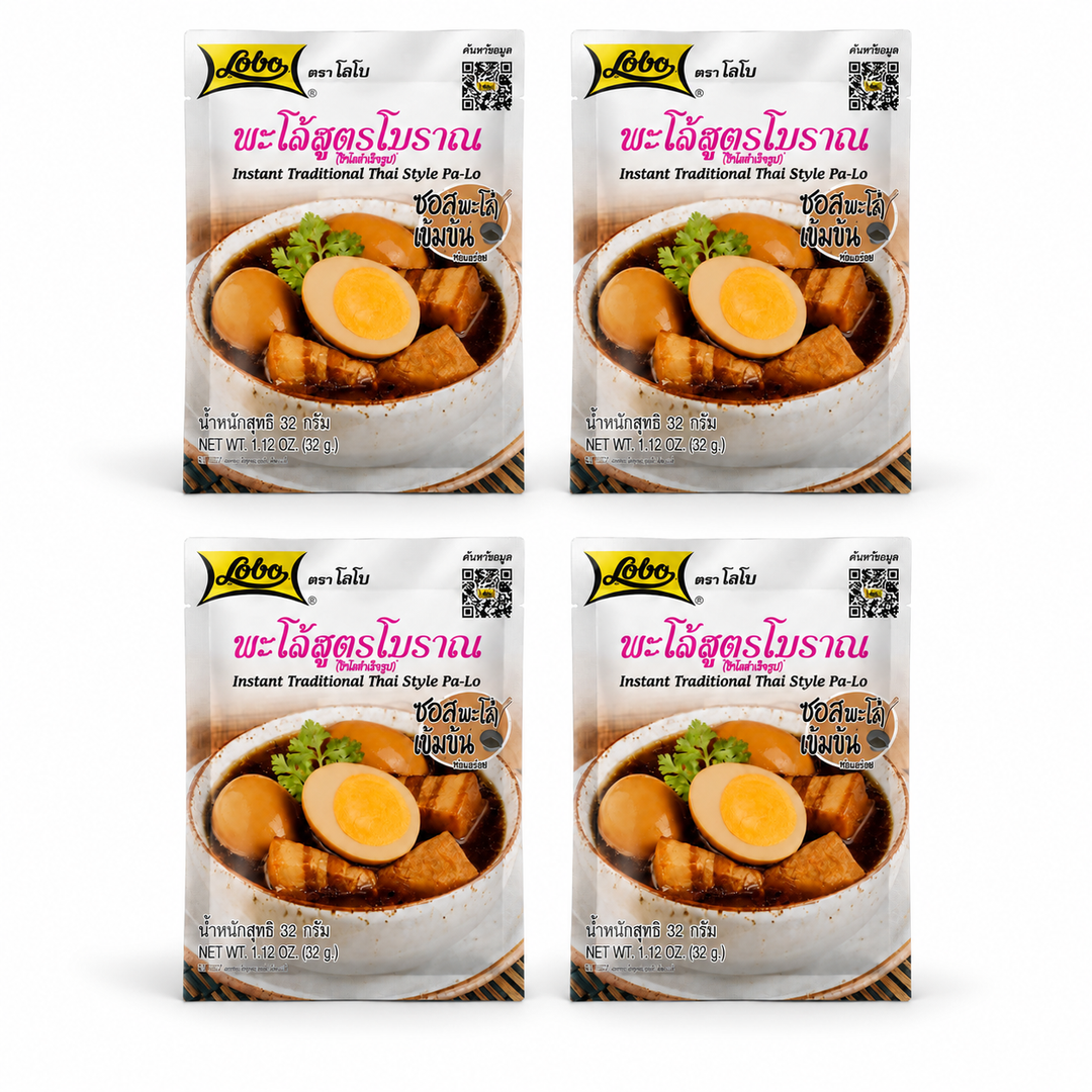 Lobo Instant Traditional Thai Style Pa-Lo 32g — Pack of 4 — exact sold quantity on white