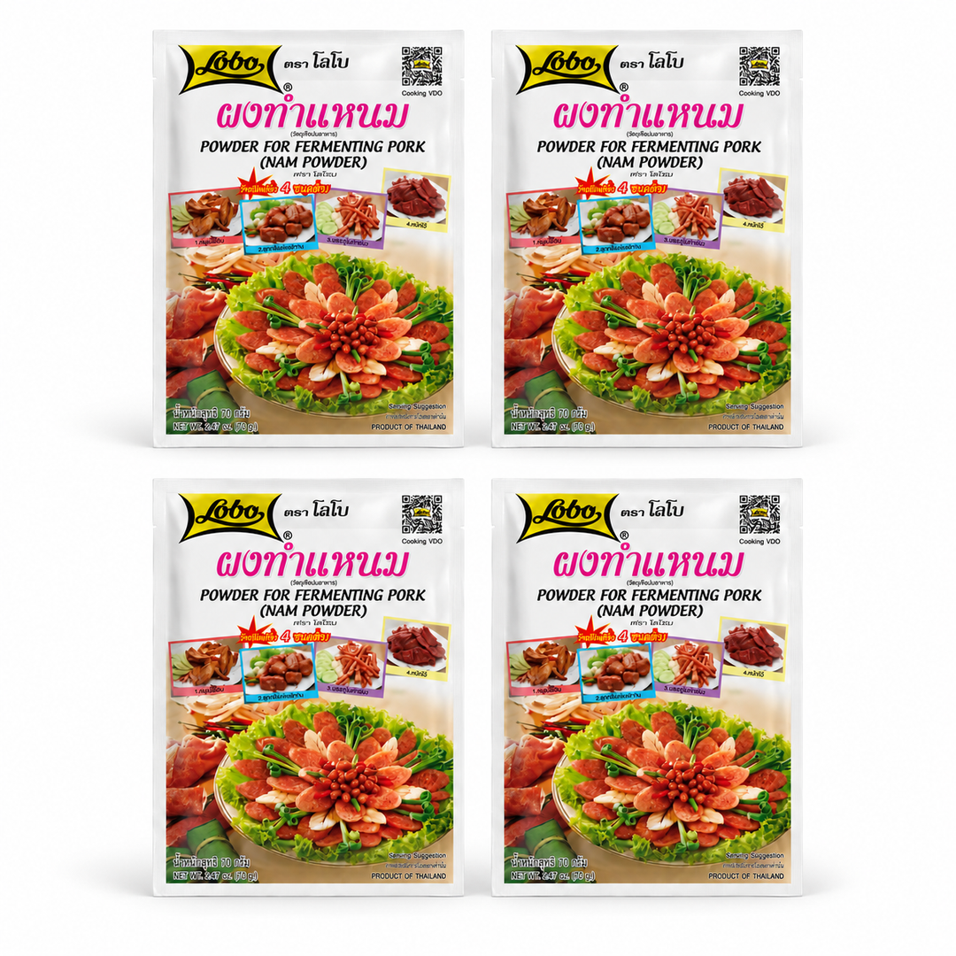 Lobo Nam Powder for Fermenting Pork 70g — Pack of 4 — exact sold quantity on white