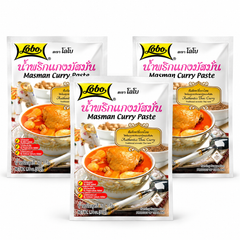 Lobo Massaman Curry Paste 50g — Pack of 3 — exact sold quantity on white