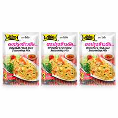 Lobo Oriental Fried Rice Seasoning Mix 25g — Pack of 3 — exact sold quantity on white