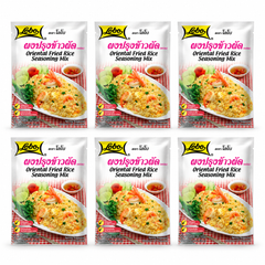 Lobo Oriental Fried Rice Seasoning Mix 25g — Pack of 6 — exact sold quantity on white