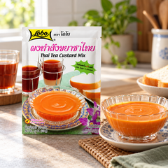 Lobo Thai Tea Custard Mix 120g — home kitchen serving suggestion