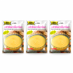 Lobo Thai Custard Mix Vanilla Flavour 120g — Pack of 3 — exact sold quantity on white