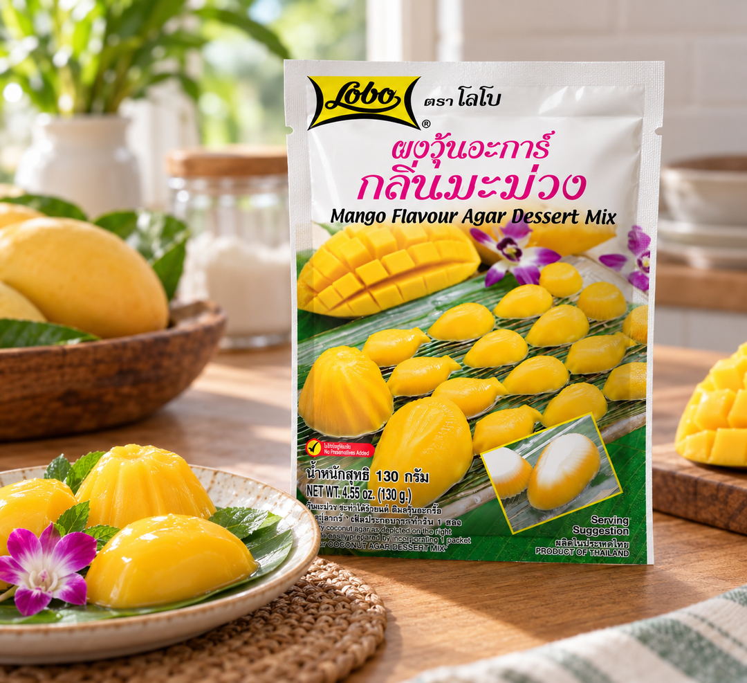 Lobo Mango Flavour Agar Dessert Mix 130g — home kitchen serving suggestion