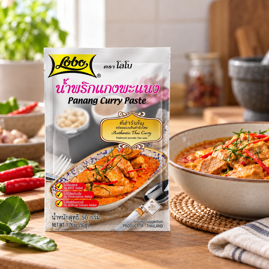 Lobo Panang Curry Paste 50g — home kitchen serving suggestion