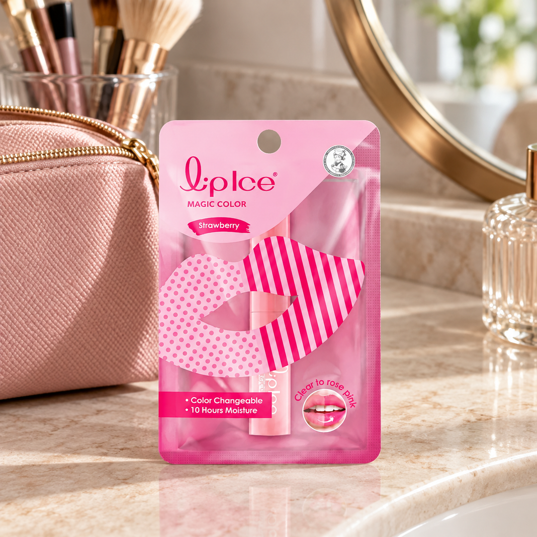 Lipice Magic Color Strawberry Lip Balm 2g — bathroom vanity lifestyle